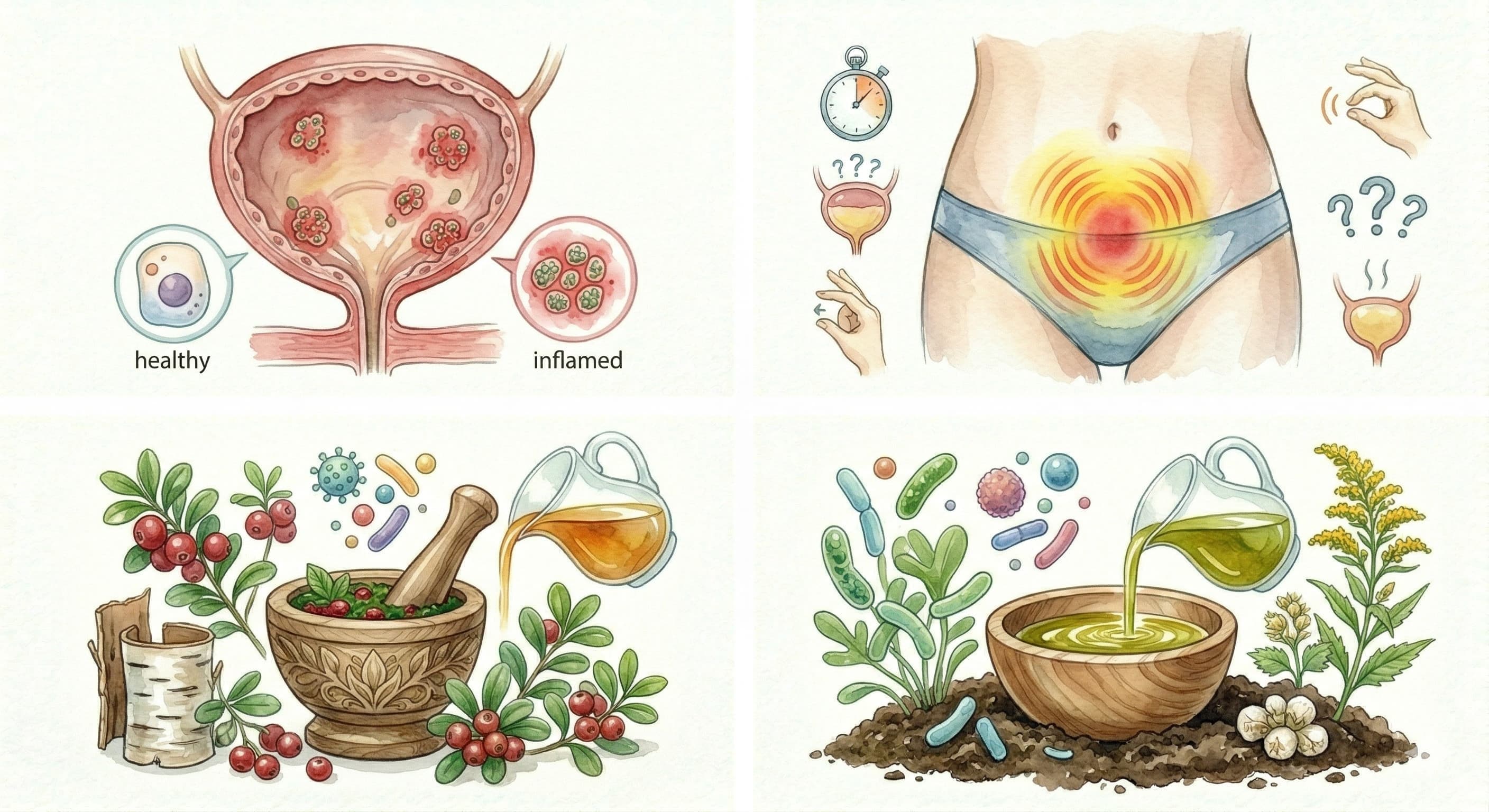 التهابات المسالك البولية المتكررة عند النساء: العلاج الطبيعي ودور الميكروبيوم في الوقاية